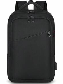 Lubardy Mochilas para Hombre y Mujer Mochila para Laptop 15,6 Pulgadas Mochila Viaje Mochilas Resistente al Agua Negra para Juveniles Universitaria - Negro - Ver 9