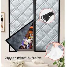 Zipper, Warm Winter Curtains, Heat-Insulating And Windproof Sealed Windows, Sound Insulation, Light Shielding, Screen Windows - Silver - View 6