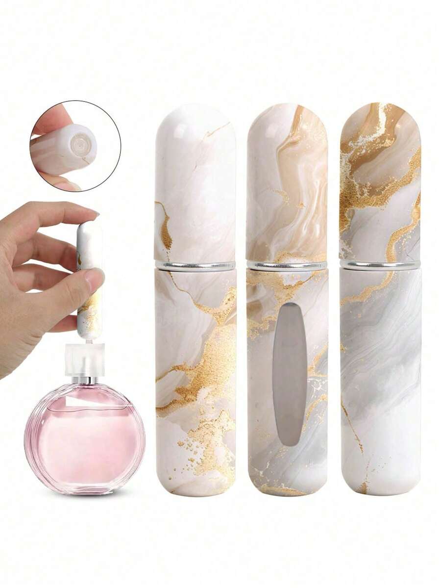 1 Piece Of 5ml Marble Patterned Portable Sorting Bottle For Portable Use Without Occupying Space, Suitable For Date Travel, Commuting, Fragrance Replenishment, And Short Distance Travel. Reusable Gift Selection - Nhiều màu - Xem 1