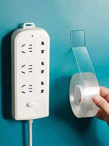 1pc Super Strong Double-Sided Transparent Tape, Waterproof And Reusable Clear Double-Sided Tape, Suitable For Kitchen And Bathroom Items - Transparent - View 3