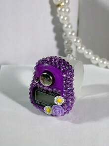 عداد رقمي محمول صغير مزين بأزهار من الراين، قابل للضبط بإحكام، ضغط يدوي مريح للعد، متوفر بألوان متعددة، مناسب للرياضات الخارجية والتلاوة والعد الديني، خفيف الوزن ومحمول، سيناريوهات استخدام متنوعة - متعدد الألوان - مشاهدة 9