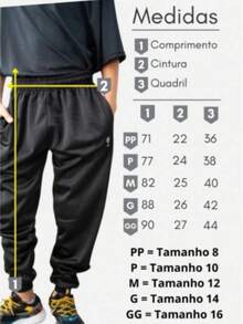 Calça Infantil Masculina de Moletom Jogger Confortável - Cinza - Visão 2