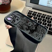 Fundas para iPhone 17,16, 15, 14, 13, 12, 11 Pro Max Mini XR XS X 7 8 Plus -  Anime Temática Antigolpes y Suave TPU con Diseño de Miedo Caliente - Negro - Ver 6