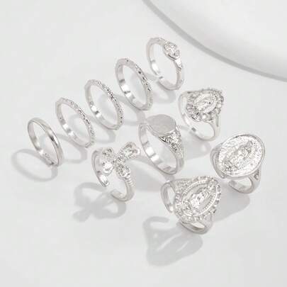 10PCS Hip Hop Diamo…