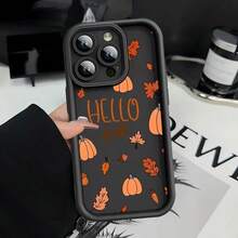 Autumn Maple Leaf Pumpkin Chestnut Pattern Ivory White Phone Case For IPhone 11 12 13 14 15 16 Pro Max XS XR X 7 8 Plus Series, Suitable As A Gift On Special Holidays To Girlfriends, Boy Friends Or Yourself, Textured Phone Case, Phone Case Vintage, Animal Phone Case, Beaded Phone Case, Holiday Gift, Special Occasion Gift, Textured Finish, Vintage Design, Durable Case, Beaded Detailing, Decorative Case, Unique Phone Accessory, For Him, For FriendsSuitable For IPhone 17 Air - 黑色 - 查看 4