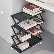 1pc 4-Storey Bookshelves Or Shoe Cabinets For Entrances, Corridors, Bedrooms And Dormitories, A Variety Of Colors To Choose From, Can Be Used As Bookshelf, Shoe Rack,Easy To Assemble, Sturdy And Durable,Foldable Shoe Rack, Thickened Plastic Material Saves Space, Adjustable 4-Layer Foldable Shoe Storage,