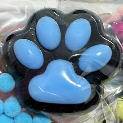 Brinquedos Squishy de Aperto Pata de Gato Kawaii Soft Squeeze com Bola para Alívio de Estresse e Presentes