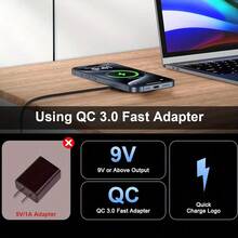 15W Magnetic Wireless Charger Compatible With IPhone 12/13/14/15/16 Series, Magsafe Apple Charger, Type C + USB A Interfaceoffice,Dorm,Homephone Charger - Silvery White - View 4