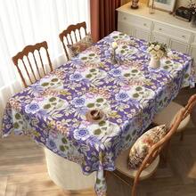 1 pieza/4 piezas/8 piezas Mantel impermeable y resistente al calor con diseños de calavera, flor, morado de Halloween y Día de los Muertos, de 90*150cm/150*200cm para decoración de mesa de cocina y comedor, decoración del hogar, Halloween y Día de los Muertos