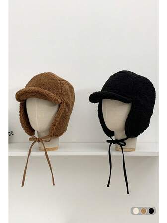 1pc Unisex Fleece Aviator Hat, Warm And Fashionable For Cycling And Outdoor Activities In Autumn/Winter Accessories For Winter Winter Head Warmer