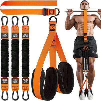 Pull-Ups, Universal Heavy Resistance Bands, Adjustable Weights, Knee Rests, Strength Training, Wall Pull-Up Assist Belts