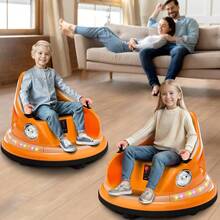 Huisuilinss Ride On Bumper Car,Kids 12V Electric Bumper Car W/Parent Remote,2-Speed,2 Driving Mode,360°Spin,Music & Lights,Toddlers Bumping Toy,Ride On Toys For Boys & Girls - Orange - View 9