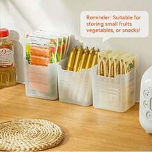 3pcs Refrigerator Storage Bins, Clear Space-Saving PP Storage Bins, Reusable Food Sorting Box, For Fruit, Vegetable, Egg And Meat, Kitchen Organizers And Storage, Kitchen Accessories