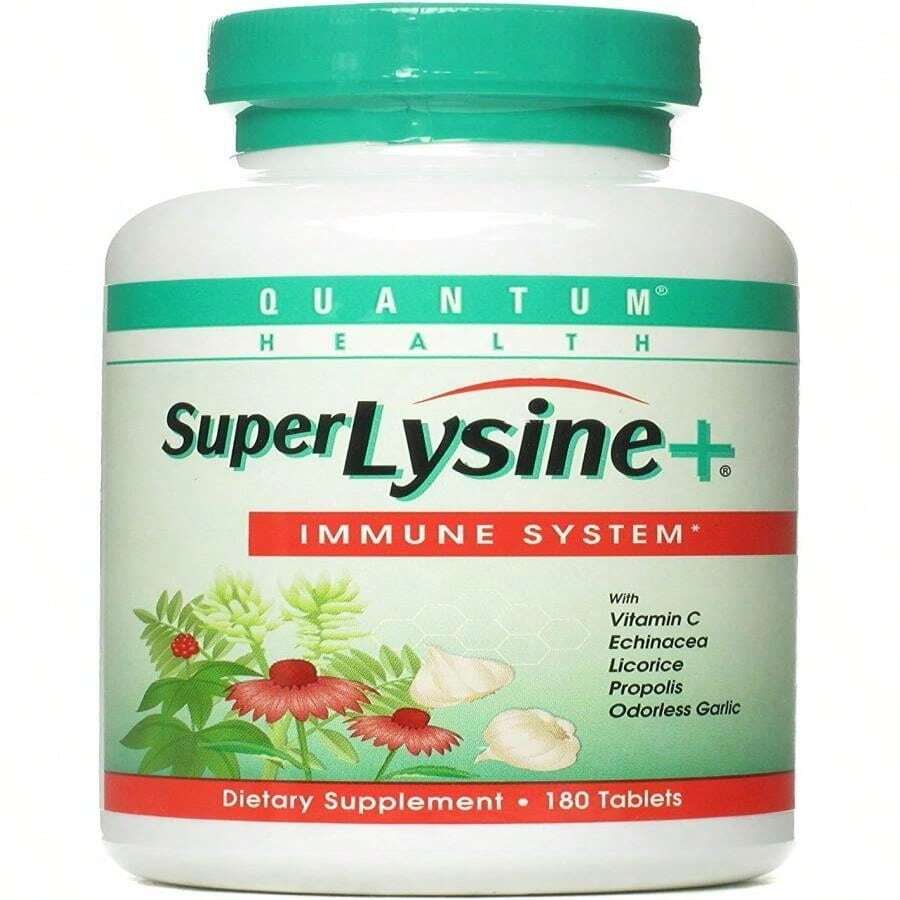 Quantum Amino Acid Super Lysine Plus Tablet - 180 Tablets Per Pack - 3 Per Case - White - View 1