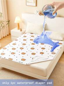 1 Buah Alas Popok Bergambar Kartun, Tahan Air dan Tahan Noda, Menyerap Kelembapan dan Bernapas, Cocok untuk Asrama/Kamar Tidur, Kembali ke Sekolah - MultiWarna - View 18