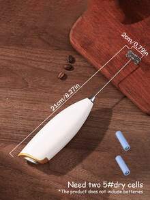 خلاط وفرّاد الحليب الكهربائي الجديد - فرّاد حليب يدوي من الفولاذ المقاوم للصدأ، مناسب للقهوة والكابتشينو والشوكولاتة الساخنة والماتشا - يعمل بالبطاريات (بطاريتان AA غير مشمولتان) - تصميم مدمج وأرجونومي