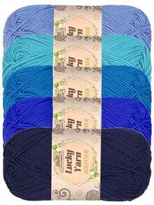 5 件/套 250 克优质图案腈纶纱线套装，每件 50 克 - 柔软，适合 DIY 针织和钩编项目，用于围巾、帽子、手套、毛毯、手工艺品、秋冬