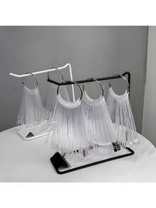 Black & White Metal Nail Polish Display Fan Rack, Nail Art Sample Card Storage Holder, Nail Polish Organizer, Nail Design Display Shelf, Nail Art Tools