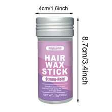 75g Fruit Scented Hair Wax Stick, Enriched With Coconut Oil And Tea Tree Oil, Strong Hold, Dry And Non-Greasy, Long-Lasting Shape, Suitable For Frizzy Hair Control And Overall Hairstyle Outline - Multicolor - View 8