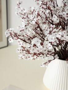 MEHELANY 4 bông hoa nhựa mini màu trắng, hoa baby's breath giả, số lượng lớn, thích hợp để trang trí nhà cửa, cắm hoa cưới, trang trí bàn bếp, tiệc tân gia, Giáng sinh, lễ kỷ niệm, trang trí bàn ăn, trang trí kệ sách, tiệc sinh nhật, phòng ngủ, phòng tắm, vòi sen, cổng cưới, vòng hoa, v.v. - trắng - Xem 3