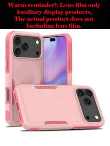 Ốp lưng điện thoại cao cấp màu hồng quân đội chống va đập, chống sốc, hai lớp bảo vệ, tương thích với iPhone 17 16 11 12 13 14 15 Pro Max Plus 16E 17Air Box, vỏ nhựa cứng thời trang, quà tặng mùa xuân, sinh nhật. - Hồng - Xem 3