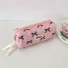 蝴蝶结铅笔盒，可爱卡哇伊收纳盒，大容量带拉链铅笔盒，适合青少年学生返校用品，铅笔袋，书包 - 彩色 - 查看 16