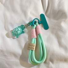 Turtle Pendant Mobile Phone Rope - Universal Handmade Wrist Strap For Mobile Phones, Cameras, Keys - Cute Turtle Pendant Keychain Accessories - Multicolor Packaging - 紫色 - 查看 6