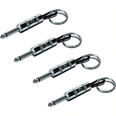 4 llaveros de enchufe de guitarra, llavero de enchufe de guitarra para montaje en pared, prctico llavero para montaje en pared, llavero porttil, audifilos de regalo