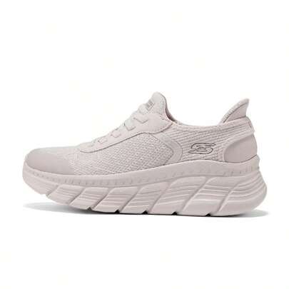 Skechers 女士休閒鞋BOBS B FLEX HI女士綁帶休閒鞋舒適輕便日常運動休閒鞋117391-WHT