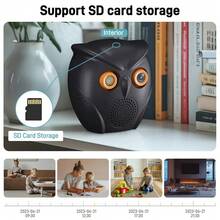 Owl Design WiFi Camera, Full HD Lens, Smart Home Security Camera, Two-Way Audio, Full-Color Night Vision, Motion Detectio, Cloud Storage/TF Card Storage, Home Monitor, Pet Monitor, Suitable For Indoor And Outdoor Use, ICSEE APP
