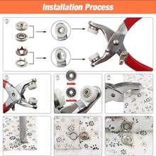 100Pcs Sewing Hooks And Eyes Set Sew-On Snap Buttons DIY Clothing Button Sewing Closures Snaps Kit For Clothes Bags Sewing Craft