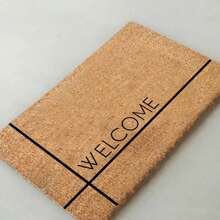 40x60 Cm Natural Coconut Doormat With 100% PVC Backing - Non-Slip, Dirt-Repellent Brushed Surface - 18-22 Mm Thick Mat For Indoor And Outdoor Use, MADE IN TURKEY - Brown - View 1