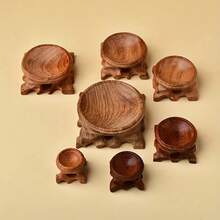 1 Stück vintage einfacher Holzsockel für Kristallkugel - modischer Heimdekoration Glaskugel Kristallkugel Ständer, Heimdekoration, Raumdekoration