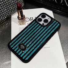 Sparkling Sequins Black Bling Rhinestone 1pc Multi-Color Full Rhinestone & Mirror Design 2-In-1 Black Phone Case Compatible With Iphone 16 Waterproof Shockproof Anti-Fall Scratch Resistant Fashion Phone Cases Birthday Gift Party Mom - Multicolor - View 64