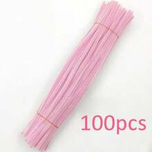 100/500pcs Value Packs Multicolored DIY Pipe Cleaner Projects, Colorful Chenille Stems Pipe Cleaners Craft Supplies+Pom Poms, Blue Fuzzy Wire Craft Supplies For Ocean-Themed DIY Decor And Graduation Gifts, Soft Chenille Stems - Blue - View 16