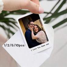 1/2/5/10个装个性化照片留言PVC卡包，定制照片留言PVC卡包，定制纪念卡，送给爱人的意义非凡、令人难忘的礼物，周年纪念礼物，独特真挚的设计，时尚耐用，送给男友、丈夫或伴侣的完美之选，适合周年纪念日、情人节、生日、新年、感恩节或其他特殊场合。