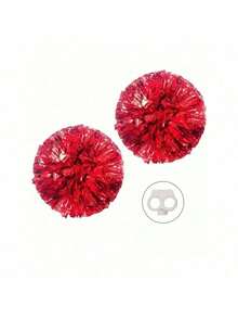 2 件啦啦队手持绒球丝带，舞蹈表演道具，广场舞游戏道具，用于足球、篮球、足球和体育表演、团队运动、舞蹈和啦啦队道具