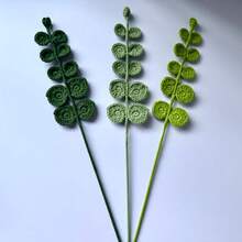 2 件/6 件/10 件手工人造编织桉树叶，创意钩针编织桉树叶，手工编织叶子，花束装饰叶子，编织叶子 - 彩色 - 查看 13