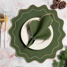 Placemat Kit, Embroidered Placemat, Round/Rectangular Table Placemat And Napkins - Denver - View 6