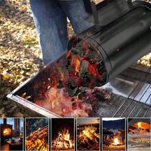 Arrancador de Chimenea BBQ Acero Inoxidable, Parrilla de Carbn para Cocinar al Aire Libre Puede Encender Fogatas Rpidamente, para Parrilla de Carbn y Barbacoas - inicial - Ver 5