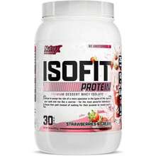 Nutrex Research IsoFit Chocolate Whey Isolate Protein Powder 100% Whey Protein Isolate | Muscle Recovery, Naturally High EAAs | Fast Absorbing, Easy Digestion | (Chocolate Shake 2lbs 30 Servings) - Flavor NameB - 查看 1