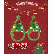 什锦圣诞派对眼镜、圣诞装饰品、圣诞礼物、节日礼物、新年礼物、派对眼镜、圣诞老人礼物、节日眼镜、各种款式、各种节日礼物、圣诞礼物、圣诞眼镜、圣诞服装（颜色随机） - 彩色 - 查看 23