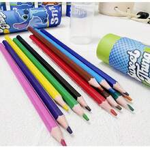 Conjunto de Lápis de Cor com Tema do Stitch em Balde - 12/36 Cores, Design Fofo de Desenho Animado do Stitch, Lápis de Colorir Premium para Crianças e Adultos