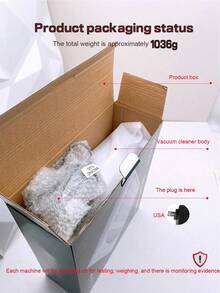 Nail Dust Collector With Strong Power & High-Speed Fan, Nail Salon Equipment With Dust Collection Box, Efficient Filtration & Easy To Clean, Japanese-Style Desktop Nail Art Cleaner, White Square Machine, USB Port For Charging Mobile Phones