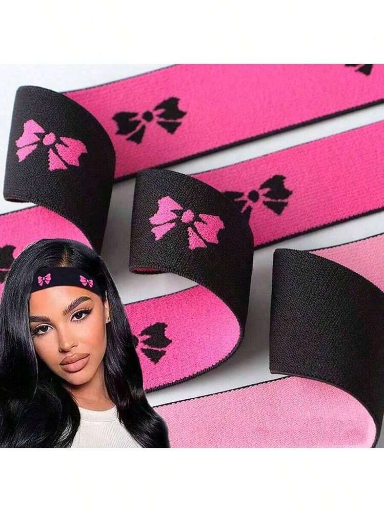 4 件可调节弹性假发带，涤纶非纺织编织，边缘铺设带，蕾丝前熔化带，适合正常发质，假发固定配件 - 彩色 - 查看 5