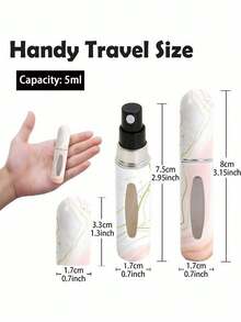 One 5ml Marble Perfume Spray Bottle Is Small And Easy To Carry. It Can Be Reused. The Filling Dispenser Is Suitable For Both Men And Women. It Is A Must For Travel/Daily Fragrance Repair! - 彩色 - 查看 8