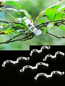 20/50/200 PIEZAS Clips de soporte para plantas para envolver enredaderas, colgar plantas y fijar nudos - Clips para plantas verdes, clips para fijar enredaderas, dispositivos de fijación para pimientos y berenjenas, abrazaderas para plantas para el manejo y fijación de verduras, frutas y flores, evitando el inclinado, herramientas hortícolas