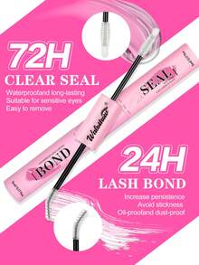 Waloshow 10ml Single Lash Glue & Sealant, Remover Liquid, Lash Applicator, 2-In-1 Cluster Lash Glue & Sealant, Lash Brush, Cluster Lash Glue, Lash Glue, Tweezers, Cluster Lash Glue, Lash Glue & Sealant, Lash Glue, Cluster Lash Tools, Lash Extension Tools, Lash Tools Kit - Pink - View 6