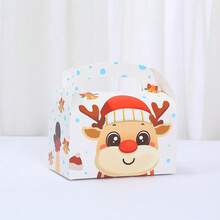 4pcs Christmas Theme Handheld Gift Boxes, Cartoon Apple Packaging Boxes For Christmas Eve, Afternoon Tea, Desserts, Cakes