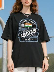 India-T-Shirt---Have-No-Fear-The--Is-Here-T-Shirt - màu đen - Xem 3